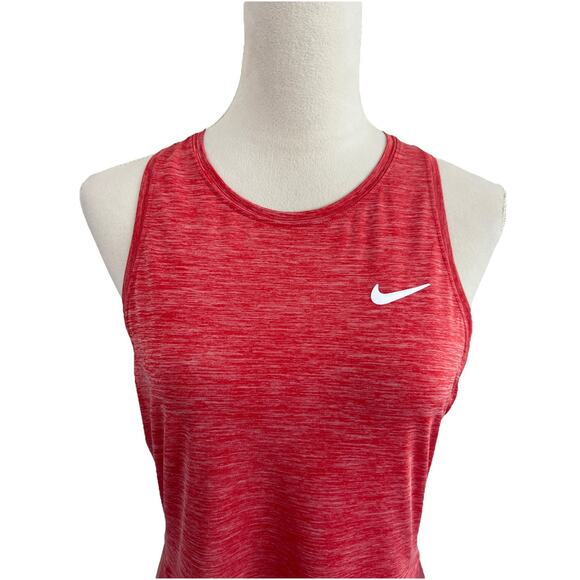 Nike Court Dri-Fit Advantage Dress Womens Lg Red Racerback Unlined Tennis Golf - Picture 5 of 11